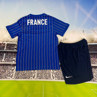 France 2026 Blue Pinstripe Training Kids Jersey Set