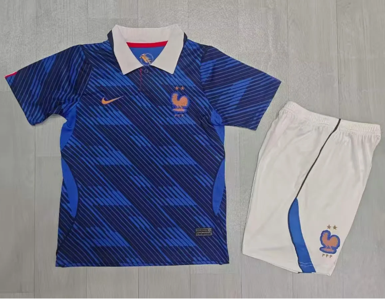 France 2026 Blue/White World Cup Home Kids Jersey Set