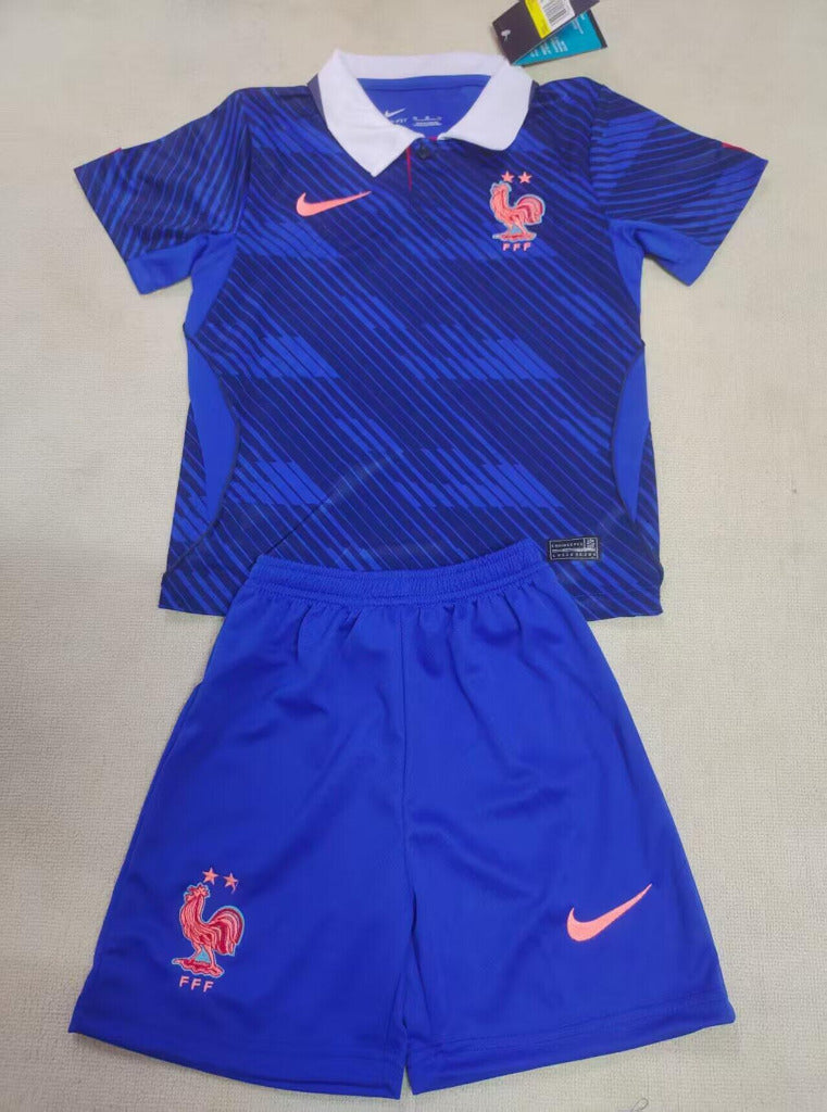 France 26/27 Blue Home Kids Jersey Set