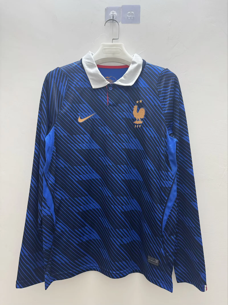 France 26/27 Blue World Cup Home Long Sleeve Jersey