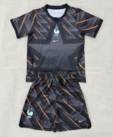 France 26/27 World Cup Black/Medium Ash Goalkeeper Kids Jersey Set
