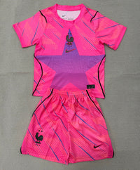 France 26/27 World Cup Hyper Pink Goalkeeper Kids Jersey Set