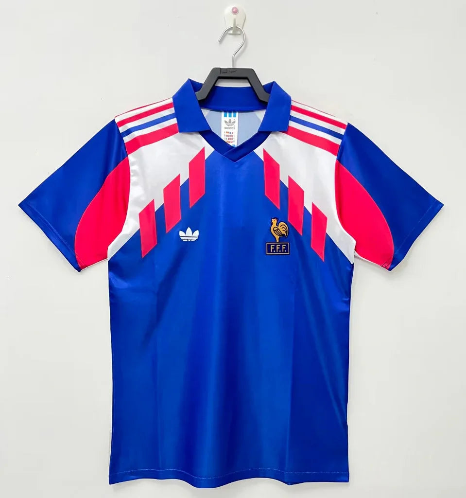 France1990 Vintage Retro Home World Cup Jersey