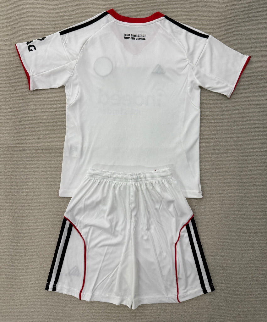 Frankfurt 25/26 White/Red/Black Away Kids Jersey Set