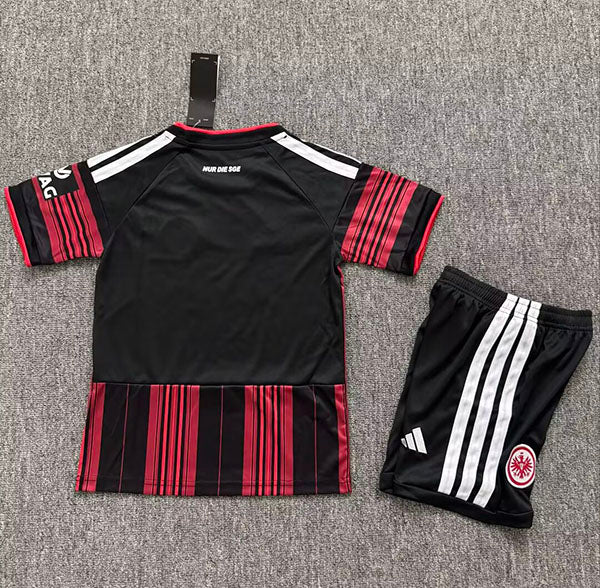 Frankfurt 26/27 Red/Black Stripes Home Kids Jersey Set