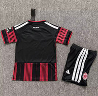 Frankfurt 26/27 Red/Black Stripes Home Kids Jersey Set