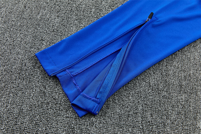 French 26/27 Royal Blue with Red Trim Training Tracksuit Set