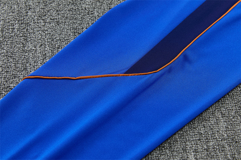French 26/27 Royal Blue with Red Trim Training Tracksuit Set