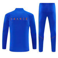 French 26/27 Royal Blue with Red Trim Training Tracksuit Set