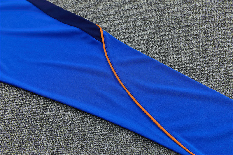 French 26/27 Royal Blue with Red Trim Training Tracksuit Set
