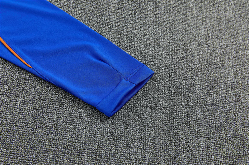 French 26/27 Royal Blue with Red Trim Training Tracksuit Set