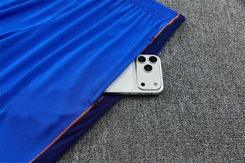 French 26/27 Royal Blue with Red Trim Training Tracksuit Set