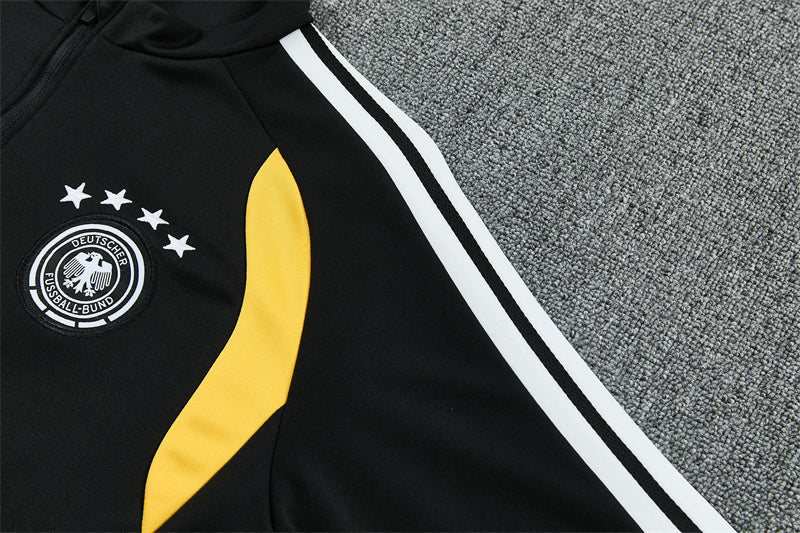 German 26/27 Black/Red/White Stripes Training Tracksuit Set