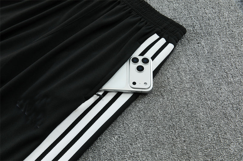 German 26/27 Black/Red/White Stripes Training Tracksuit Set