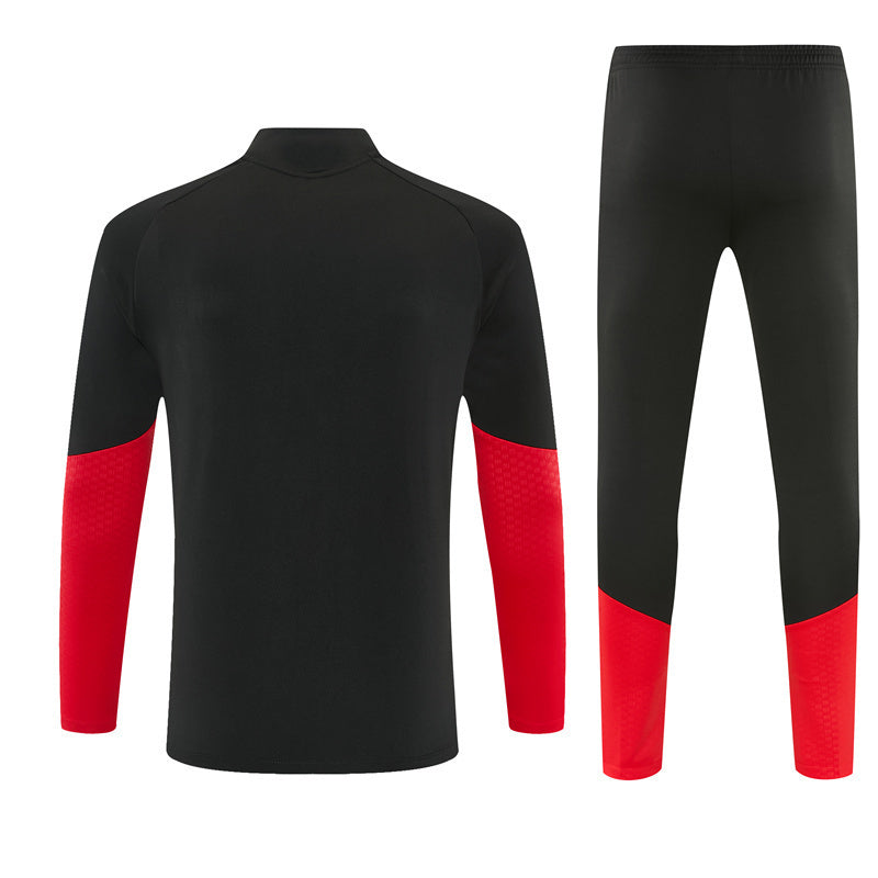 German 26/27 Black/Red/White Stripes Training Tracksuit Set