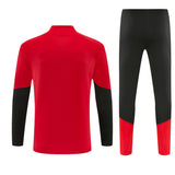 German 26/27 Red/Black/White Stripes Training Tracksuit Set