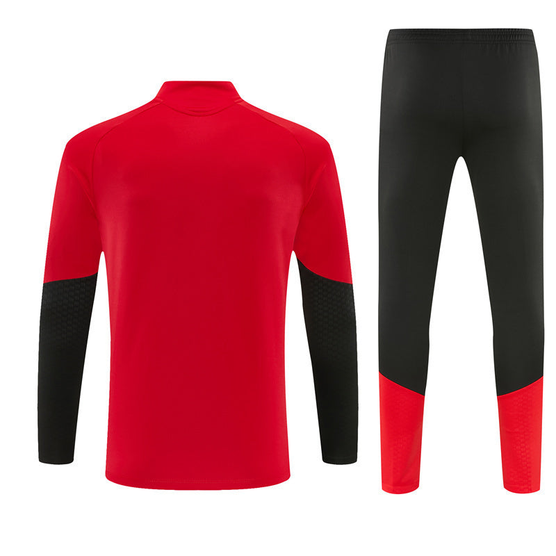 German 26/27 Red/Black/White Stripes Training Tracksuit Set