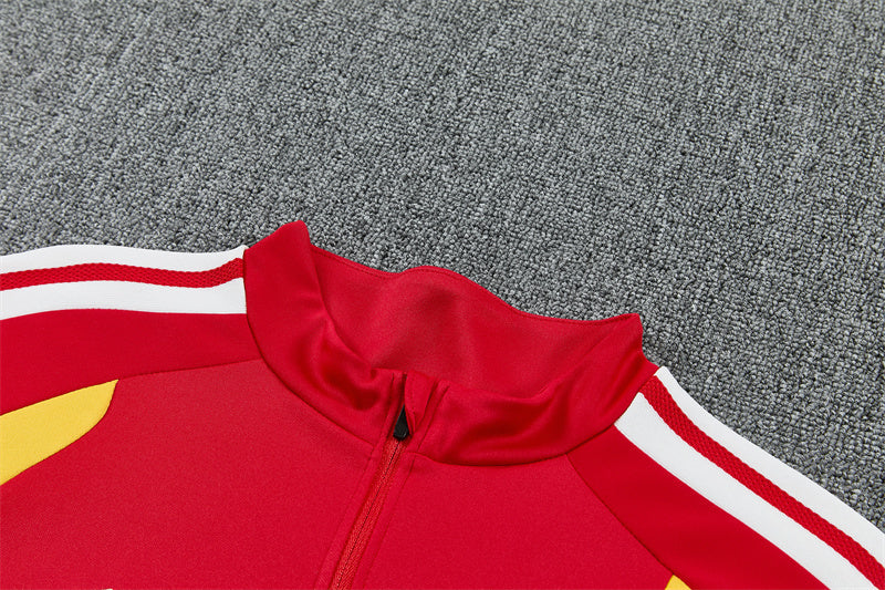 German 26/27 Red/Black/White Stripes Training Tracksuit Set