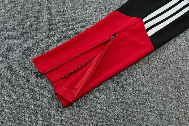 German 26/27 Red/Black/White Stripes Training Tracksuit Set