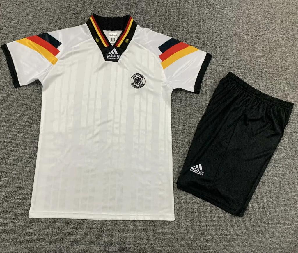 Germany 1992 Vintage Retro Home Kids Jersey Set