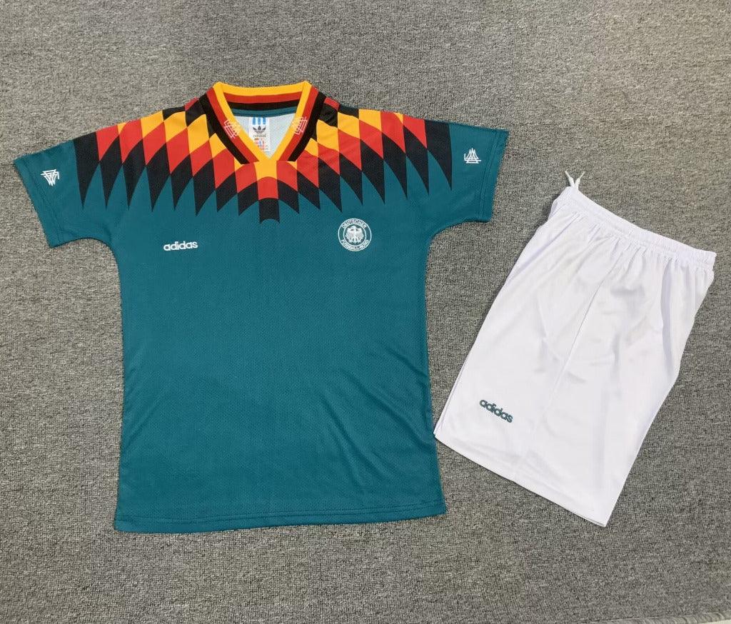 Germany 1994 Vintage Retro Away Kids Jersey Set