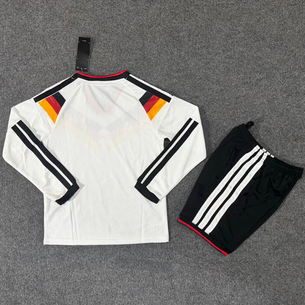 Germany 2026 White Home Long Sleeve Kids Jersey Set