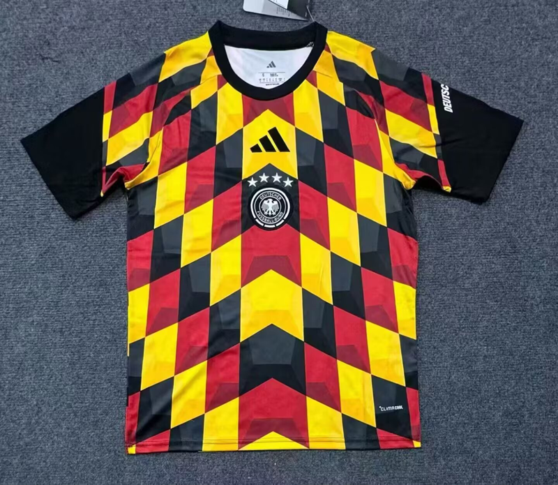 Germany 2026 World Cup Black/Red/Gold Pre Match Jersey