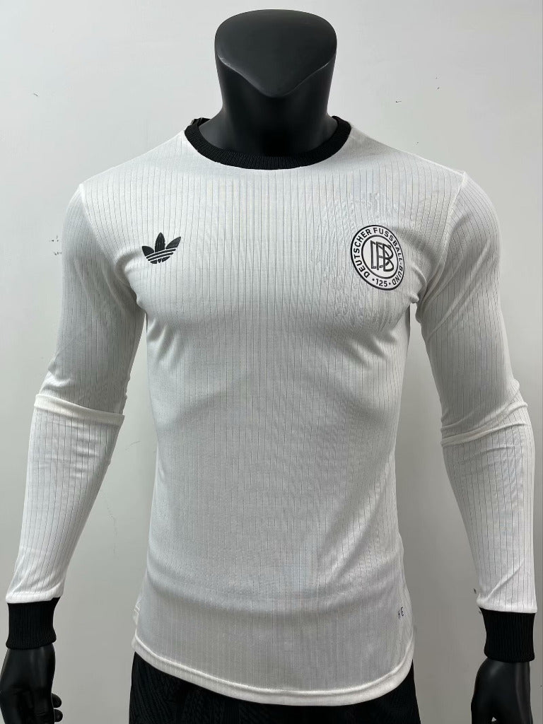Germany 25/26 125th Player Version White/Black Jersey