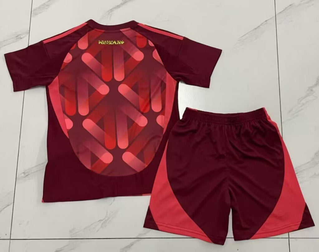 Germany 25/26 Away Red Kids Jersey Set