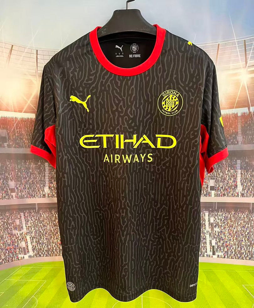 Gerona 26/27 Black/Red Trim Away Jersey