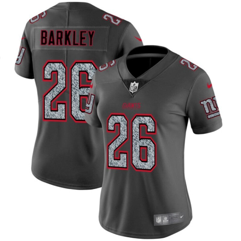 Giants 2021/22 Barkley #26 Gray/Red Women NFL Jersey