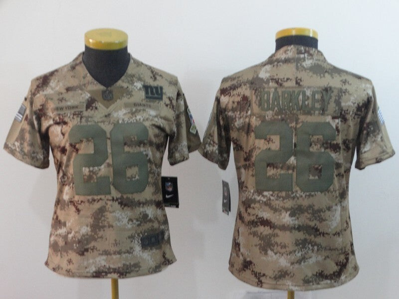 Giants 2021/22 Barkley #26 Khaki Mack Women NFL Jersey