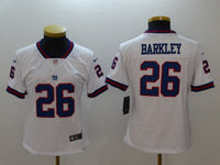Giants 2021/22 Barkley #26 White/Navy Women NFL Jersey