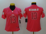 Giants 2021/22 Beckham JR #13 Pink Women NFL Jersey
