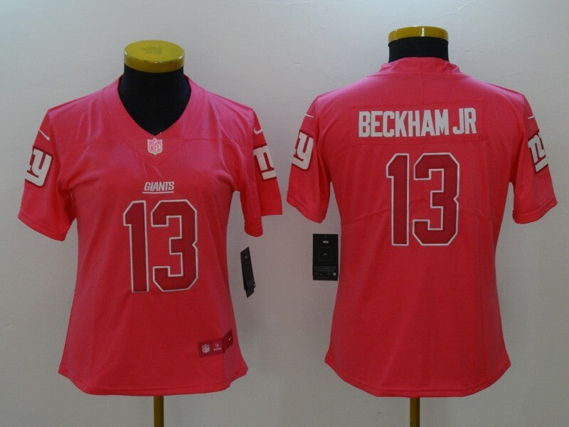Giants 2021/22 Beckham JR #13 Pink Women NFL Jersey