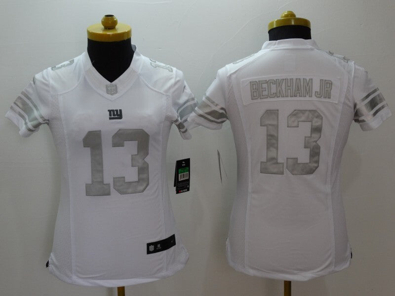 Giants 2021/22 Beckham JR #13 White/Gray Women NFL Jersey