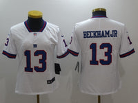 Giants 2021/22 Beckham JR #13 White/Navy Women NFL Jersey