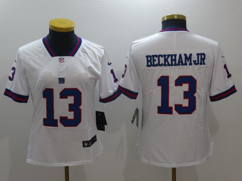 Giants 2021/22 Beckham JR #13 White/Navy Women NFL Jersey