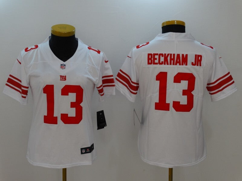 Giants 2021/22 Beckham JR #13 White/Red Women NFL Jersey