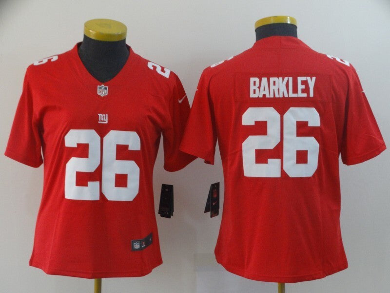 Giants 2022/23 Barkley #26 Red/White Women NFL Jersey