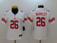 Giants 2022/23 Barkley #26 White/Red Women NFL Jersey