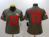 Giants 2022/23 Beckham JR #13 Khaki Women NFL Jersey