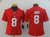 Giants 2022/23 Jones #8 Red/White Women NFL Jersey