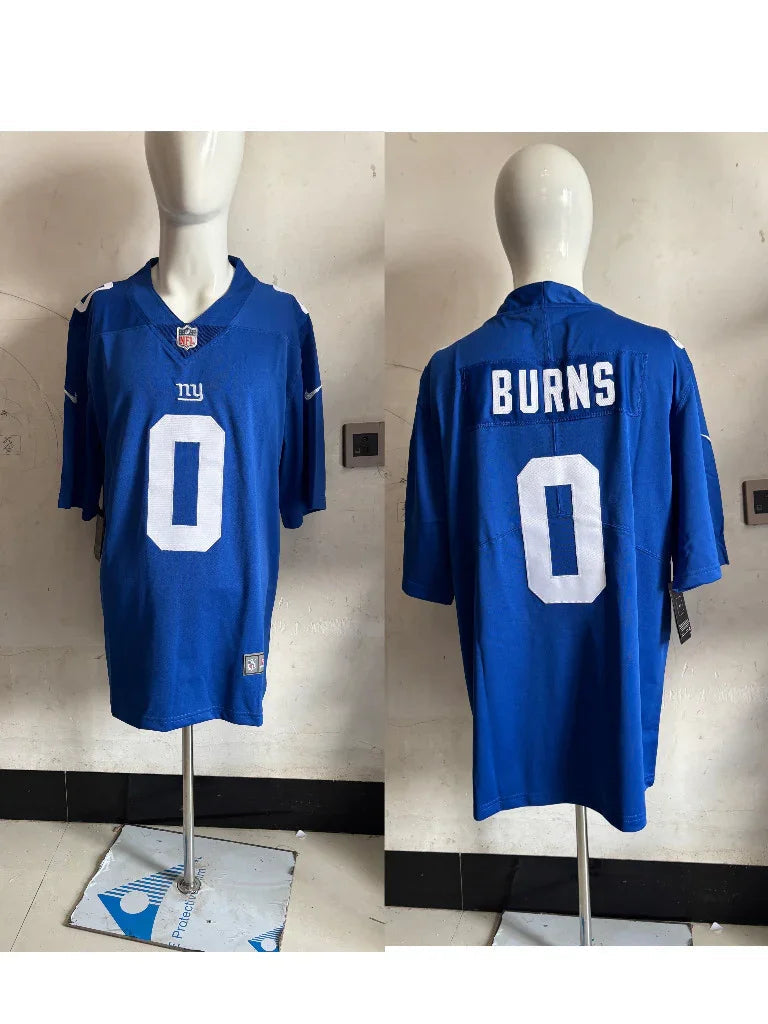 Giants 25/26 Burns #0 Royal Blue Game NFL Jersey