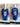 Giants 25/26 Burns #0 Royal Blue/Red Game NFL Jersey