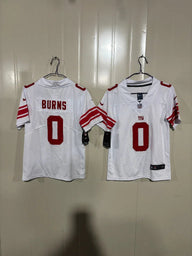 Giants 25/26 Burns #0 White/Red Game Kids Jersey