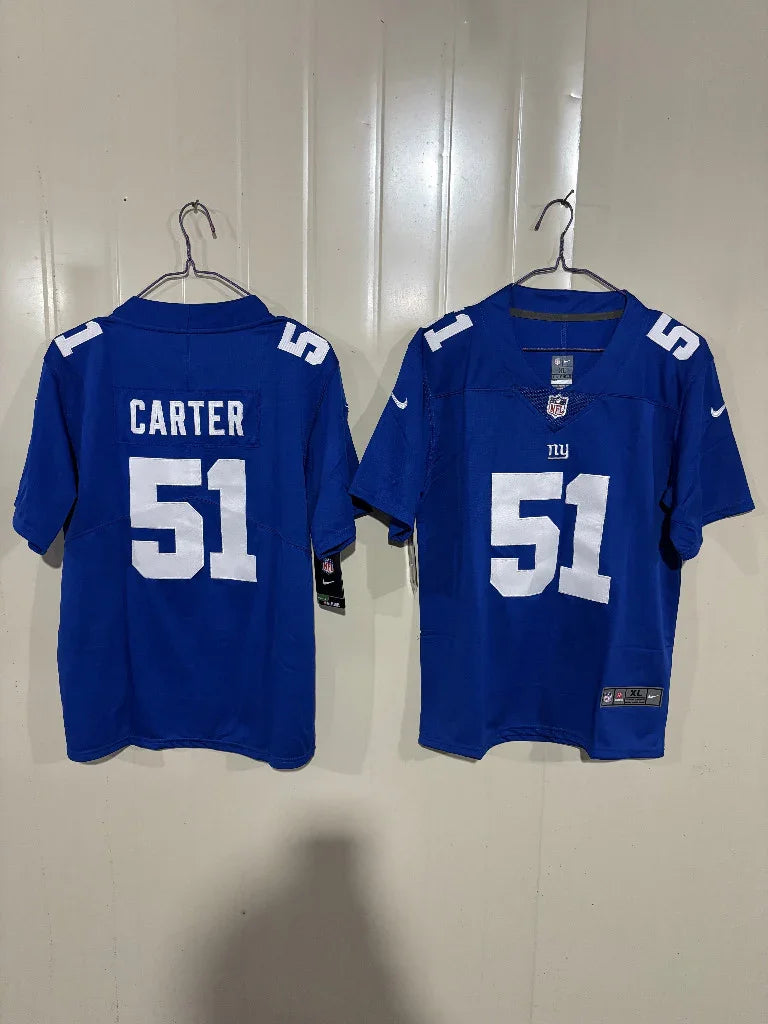Giants 25/26 Carter #51 Royal Blue Game Kids Jersey