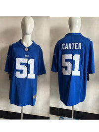Giants 25/26 Carter #51 Royal Blue Game NFL Jersey