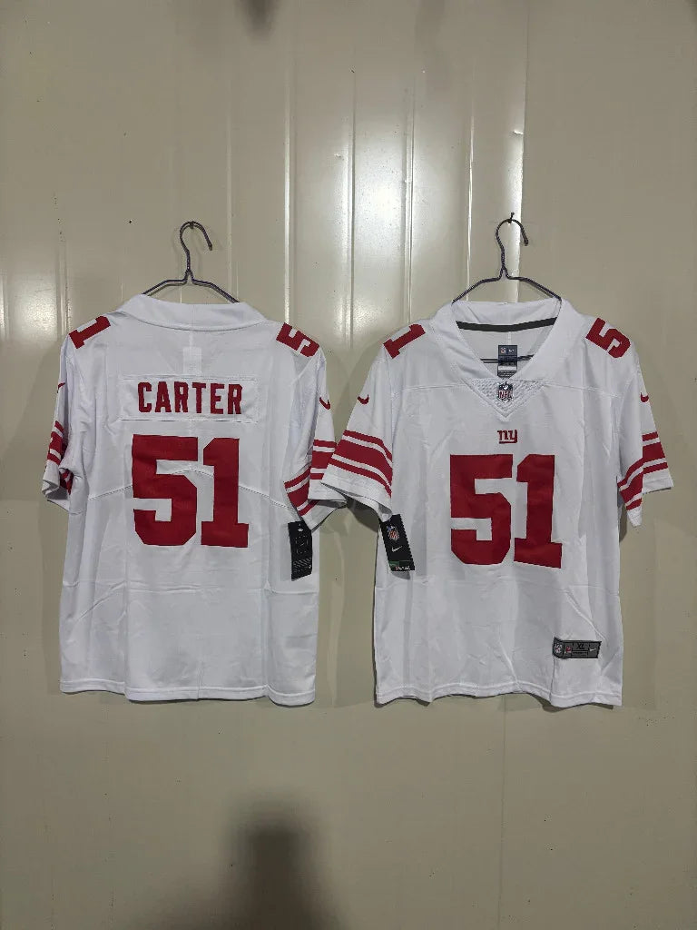 Giants 25/26 Carter #51 White/Red Game Kids Jersey