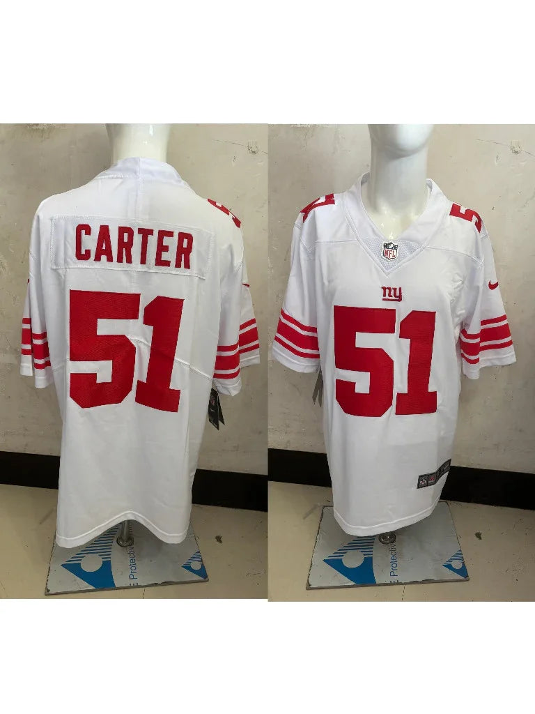 Giants 25/26 Carter #51 White/Red Game NFL Jersey